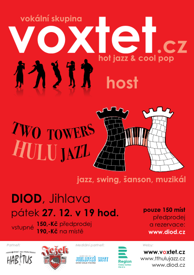 Voxtet + Two Towers HULU Jazz - ptek 27. 12. 2013 v 19:00, DIOD, Jihlava